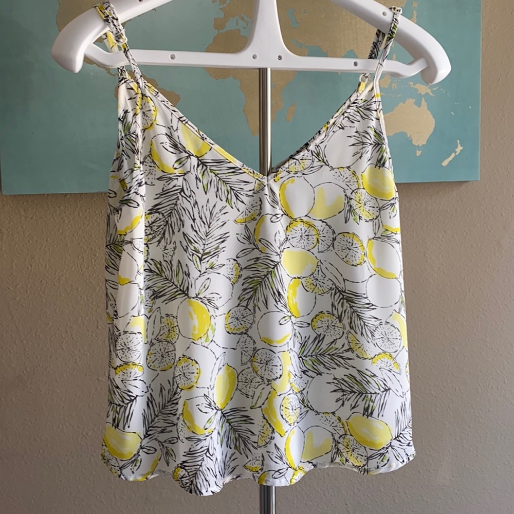 Lemons chiffon tank top